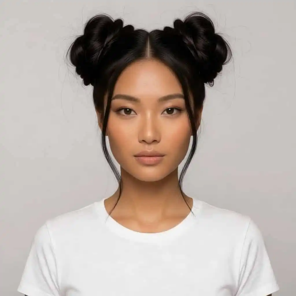 Hair style Space Buns